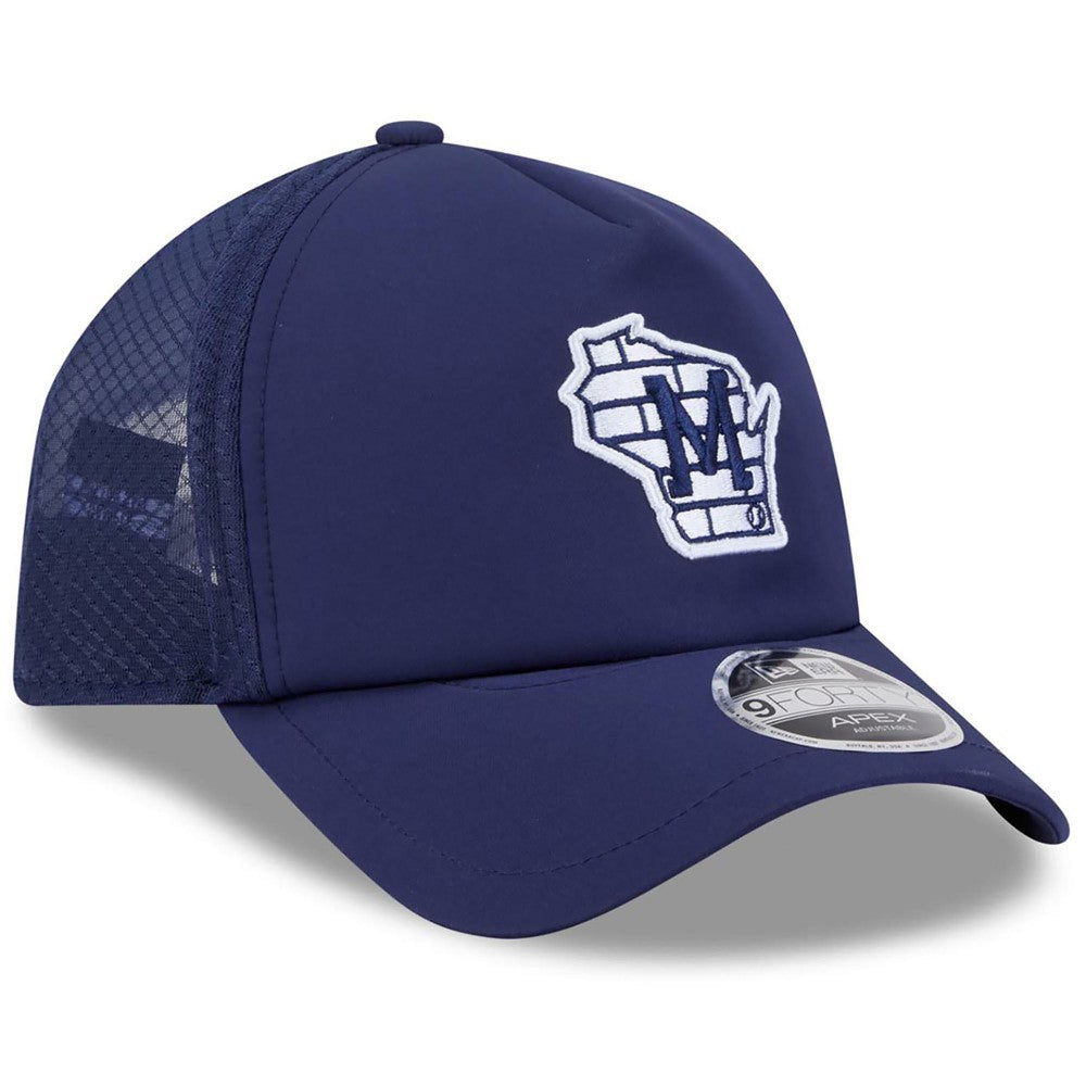 MLB Milwaukee Brewers New Era 2026 Batting Practice Alternate Apex 9FORTY Adjustable Hat