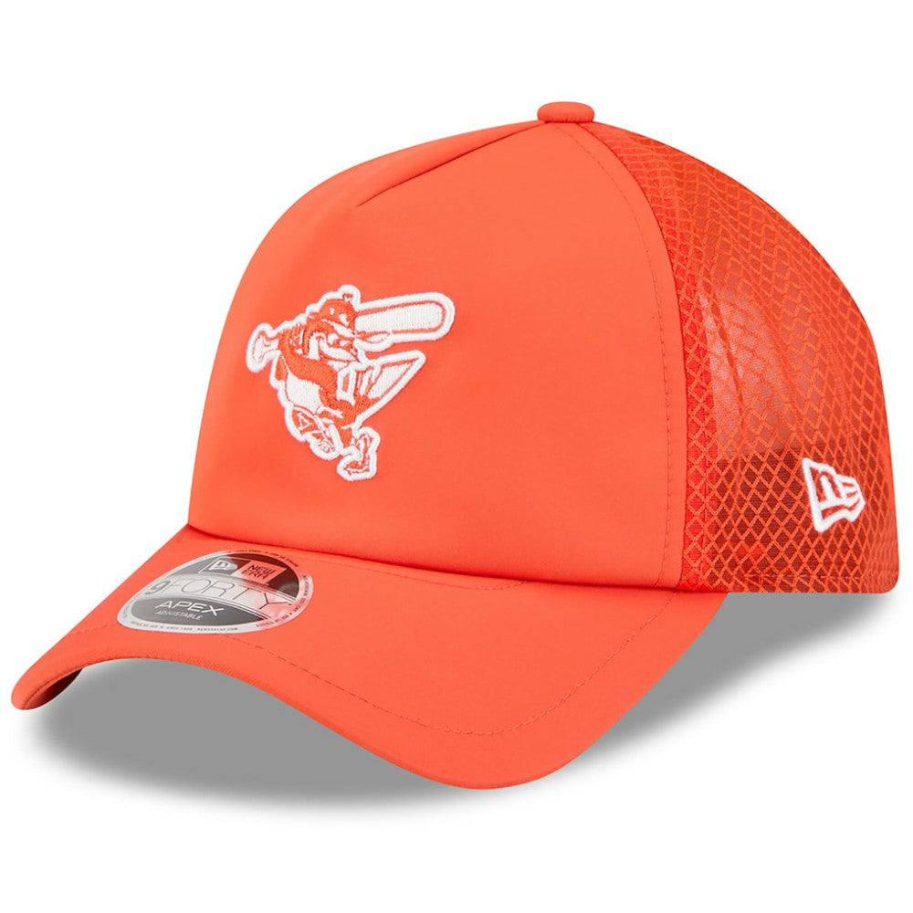 MLB Baltimore Orioles New Era 2026 Batting Practice Alternate Apex 9FORTY Adjustable Hat