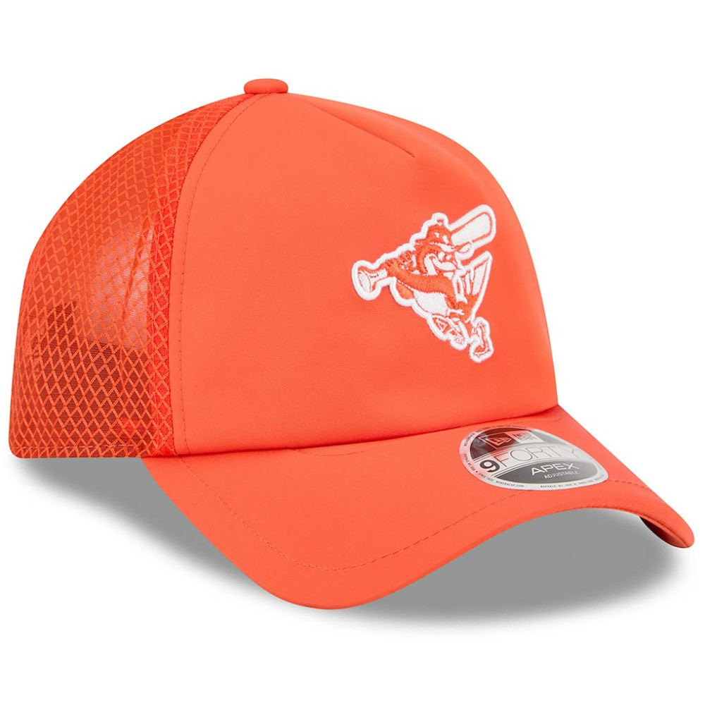 MLB Baltimore Orioles New Era 2026 Batting Practice Alternate Apex 9FORTY Adjustable Hat