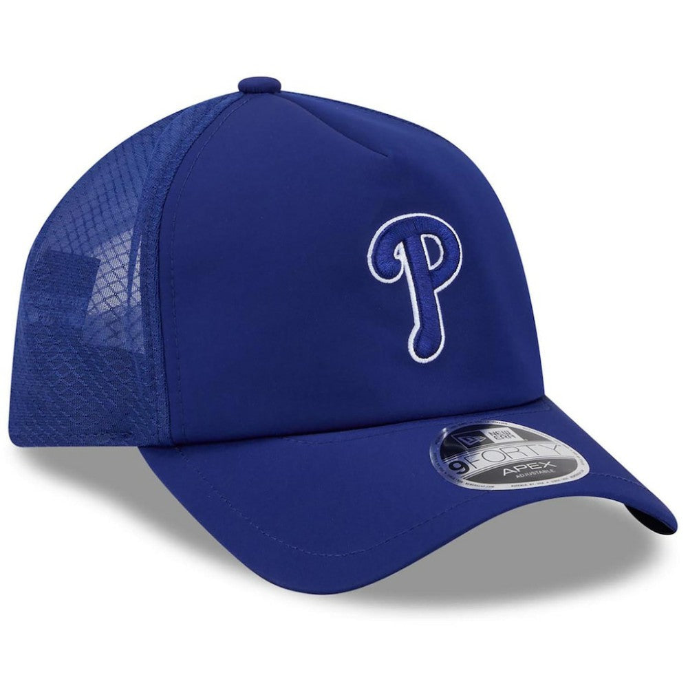 MLB Philadelphia Phillies New Era 2026 Batting Practice Apex 9FORTY Adjustable Trucker Hat
