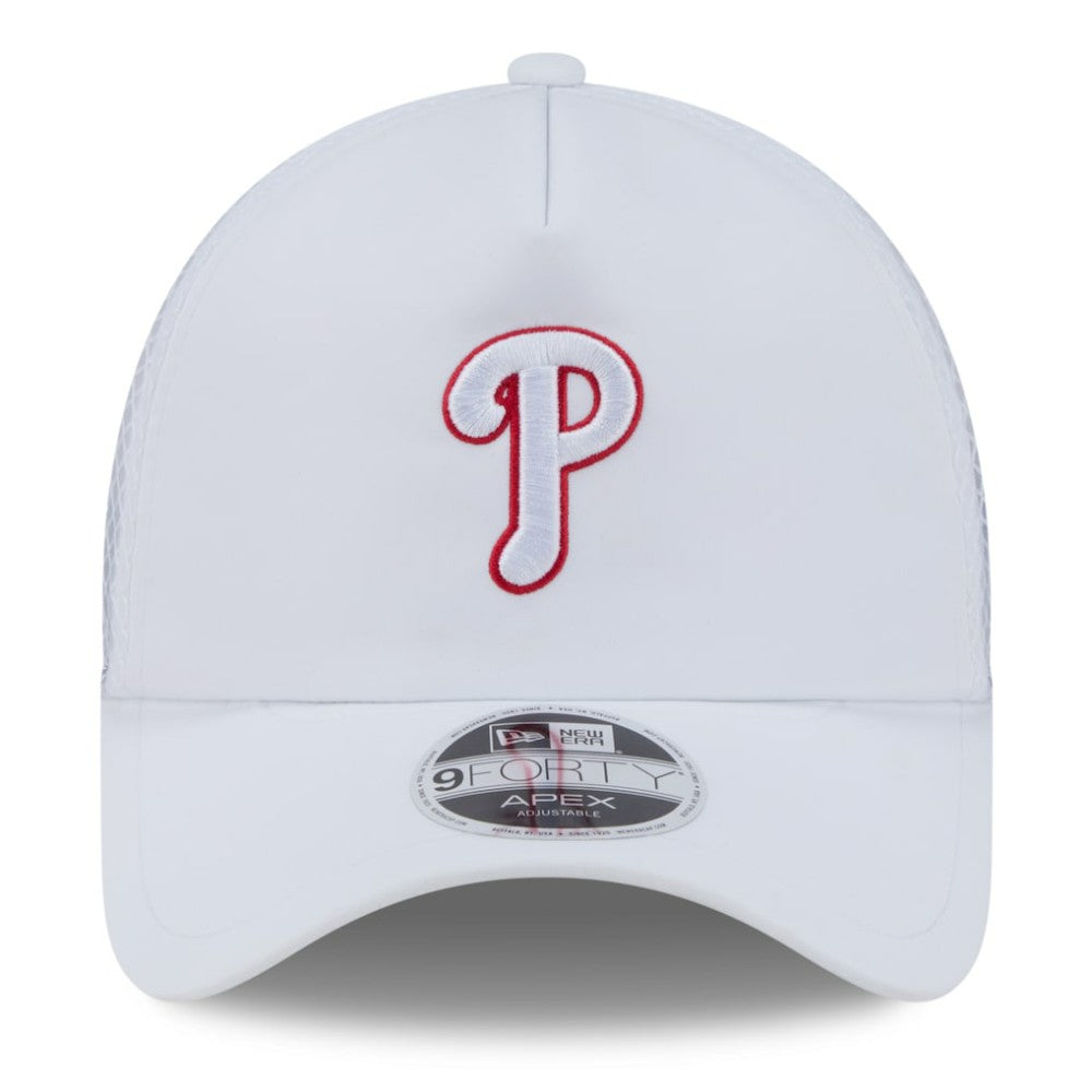 MLB Philadelphia Phillies New Era 2026 Batting Practice Apex 9FORTY Adjustable Trucker Hat