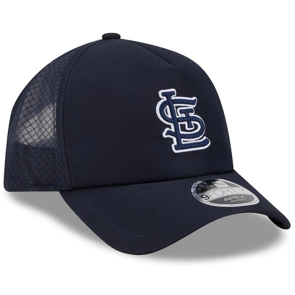 MLB St. Louis Cardinals New Era 2026 Batting Practice Apex 9FORTY Adjustable Trucker Hat