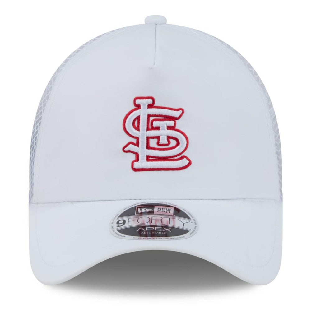 MLB St. Louis Cardinals New Era 2026 Batting Practice Apex 9FORTY Adjustable Trucker Hat