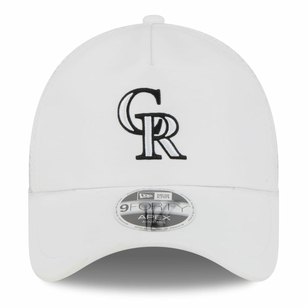 MLB Colorado Rockies New Era 2026 Batting Practice Apex 9FORTY Adjustable Trucker Hat