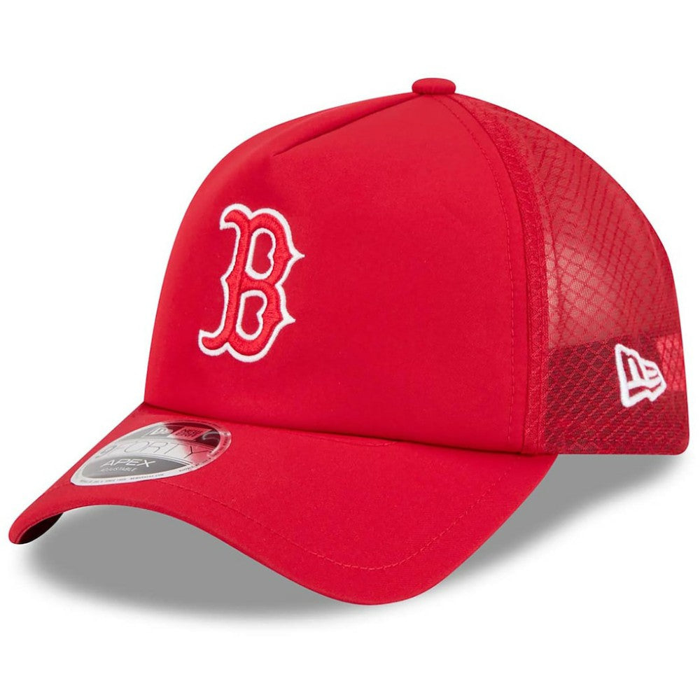 MLB Boston Red Sox New Era 2026 Batting Practice Apex 9FORTY Adjustable Trucker Hat