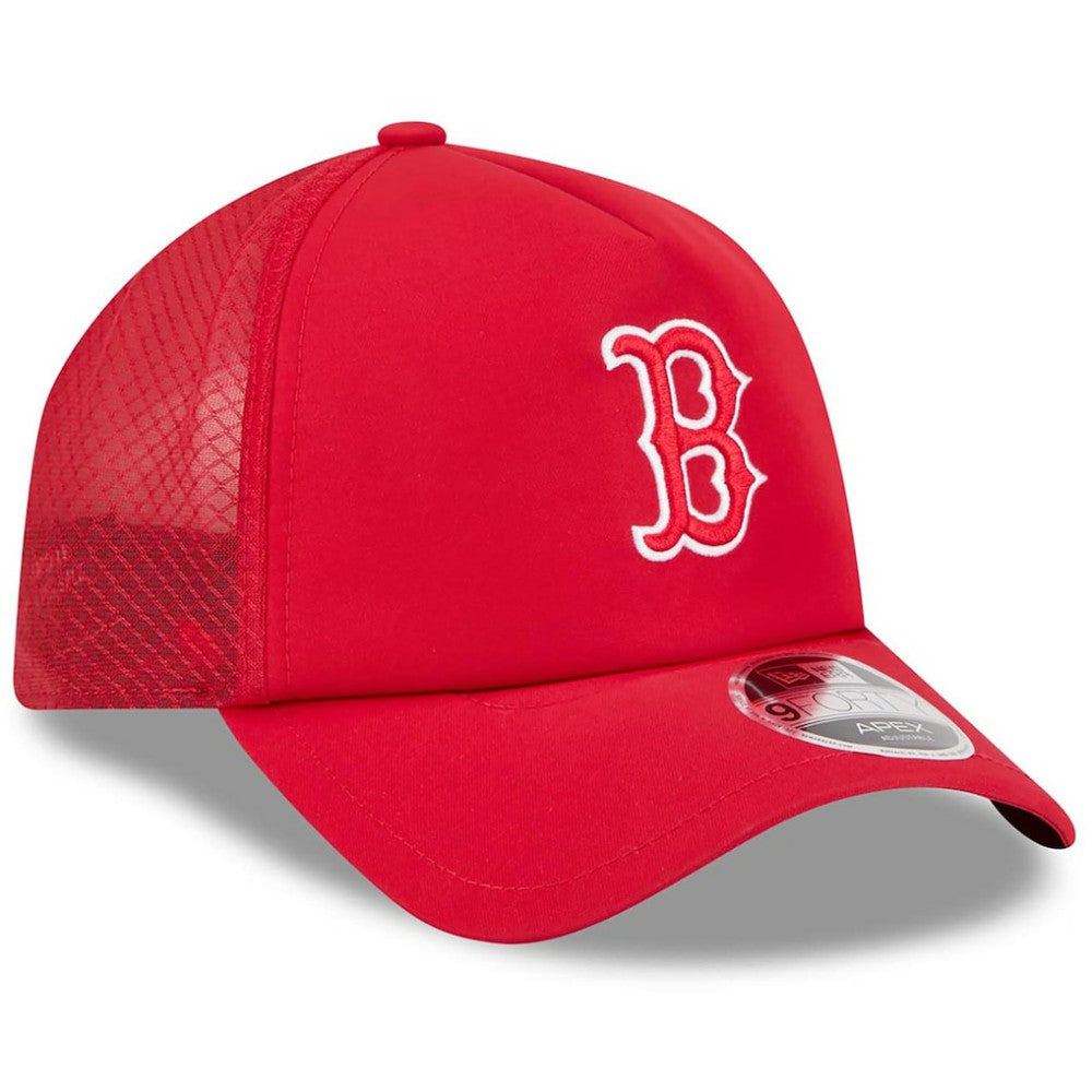 MLB Boston Red Sox New Era 2026 Batting Practice Apex 9FORTY Adjustable Trucker Hat