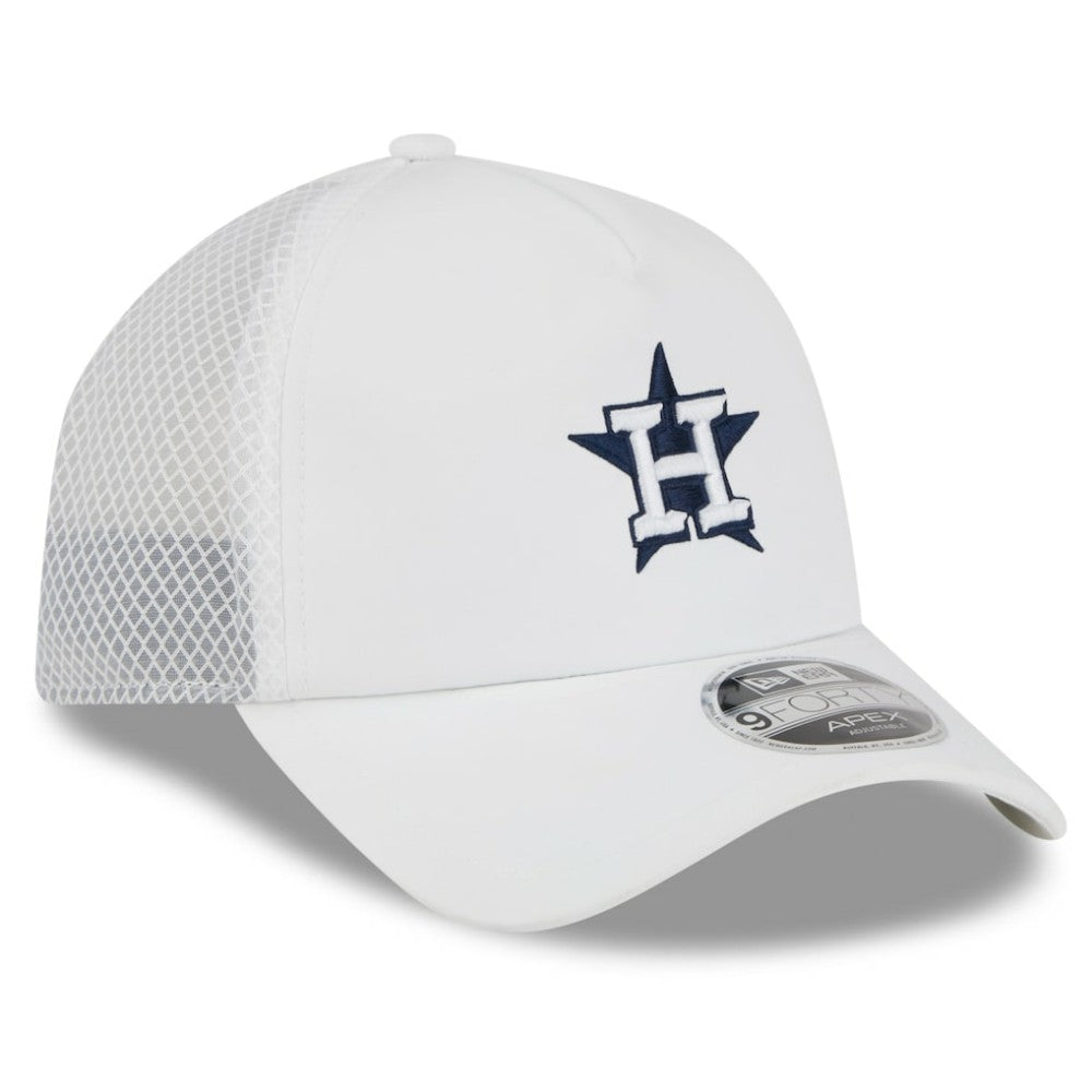 MLB Houston Astros New Era 2026 Batting Practice Apex 9FORTY Adjustable Trucker Hat
