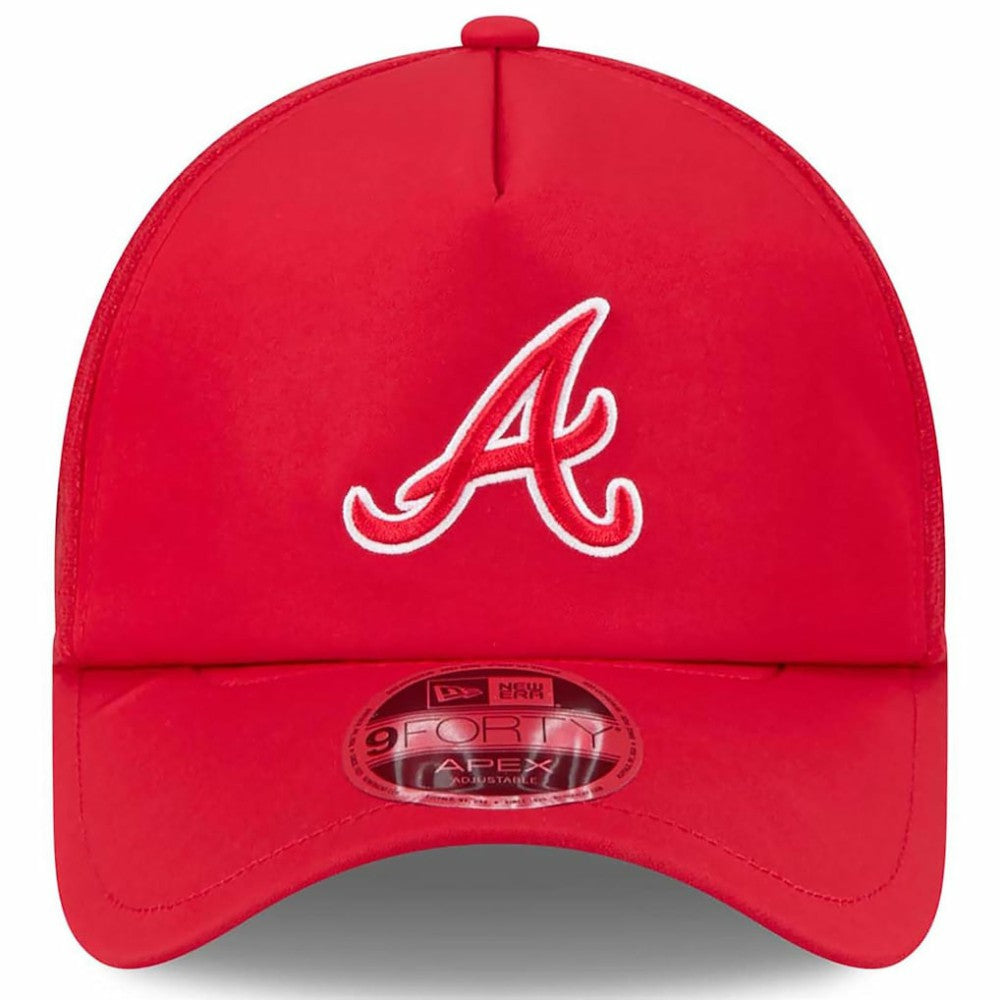 MLB Atlanta Braves New Era 2026 Batting Practice Apex 9FORTY Adjustable Trucker Hat