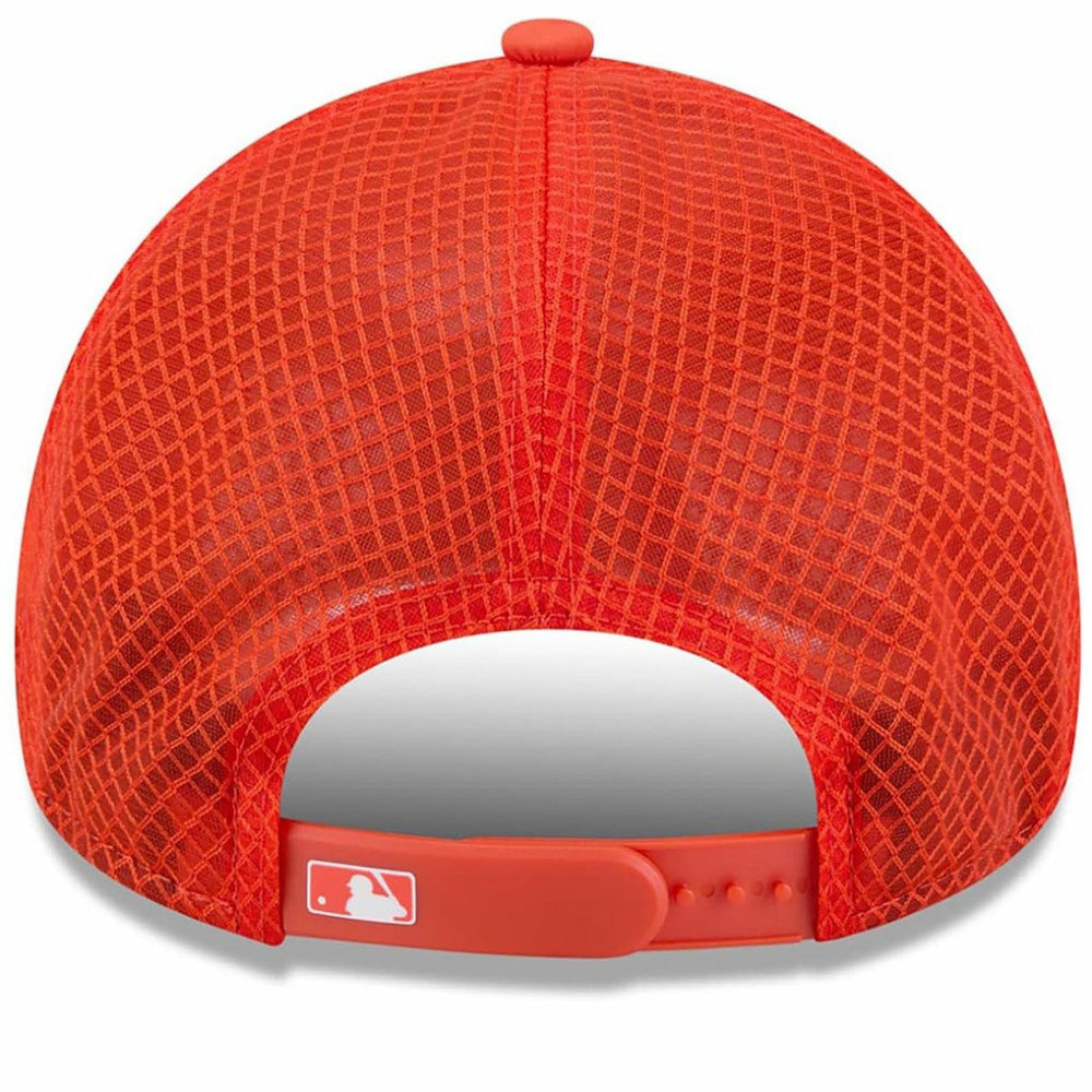 MLB Baltimore Orioles New Era 2026 Batting Practice Apex 9FORTY Adjustable Trucker Hat