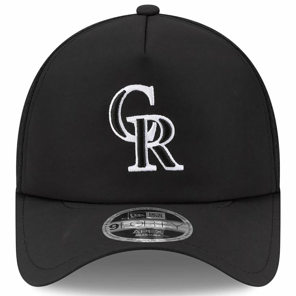 MLB Colorado Rockies New Era 2026 Batting Practice Apex 9FORTY Adjustable Trucker Hat