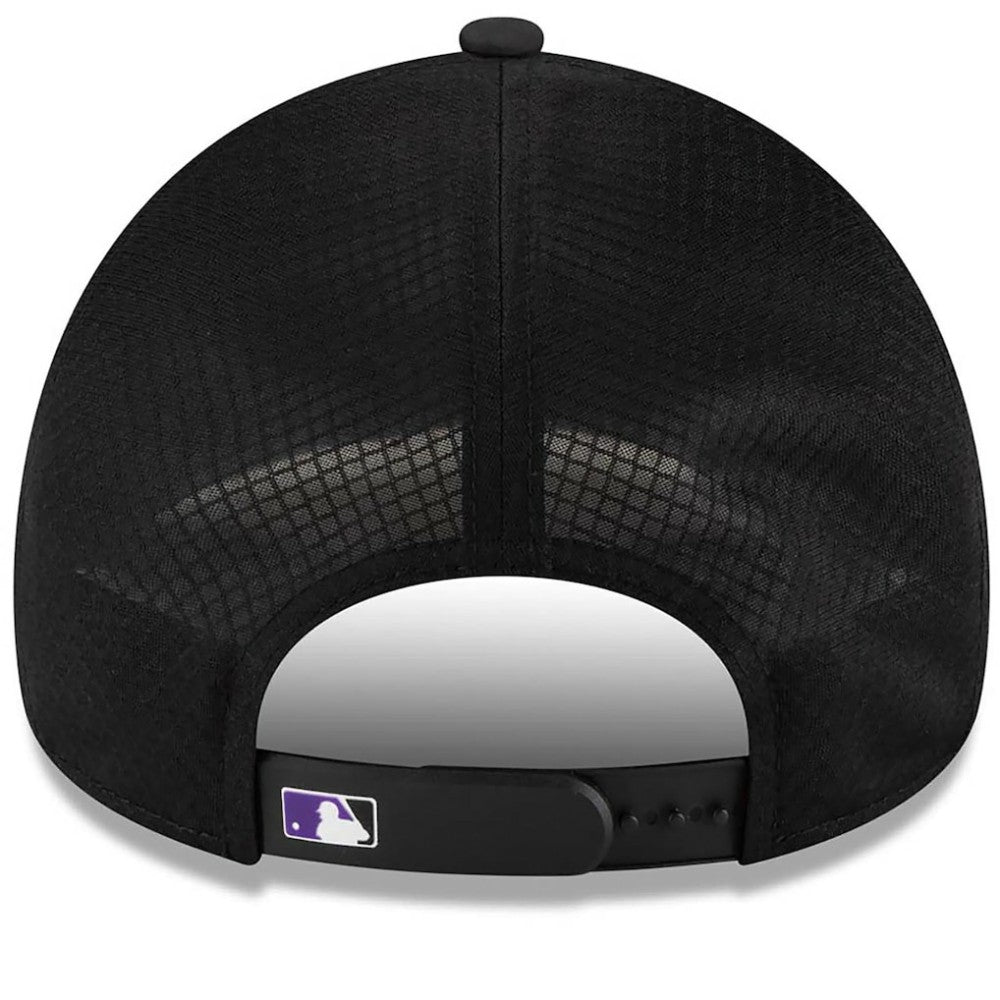 MLB Colorado Rockies New Era 2026 Batting Practice Apex 9FORTY Adjustable Trucker Hat