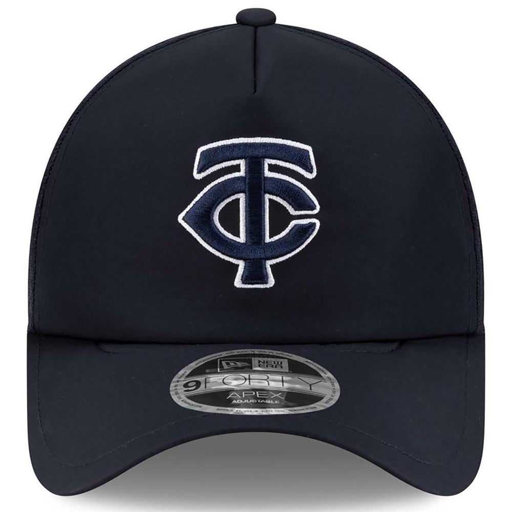 MLB Minnesota Twins New Era 2026 Batting Practice Apex 9FORTY Adjustable Trucker Hat