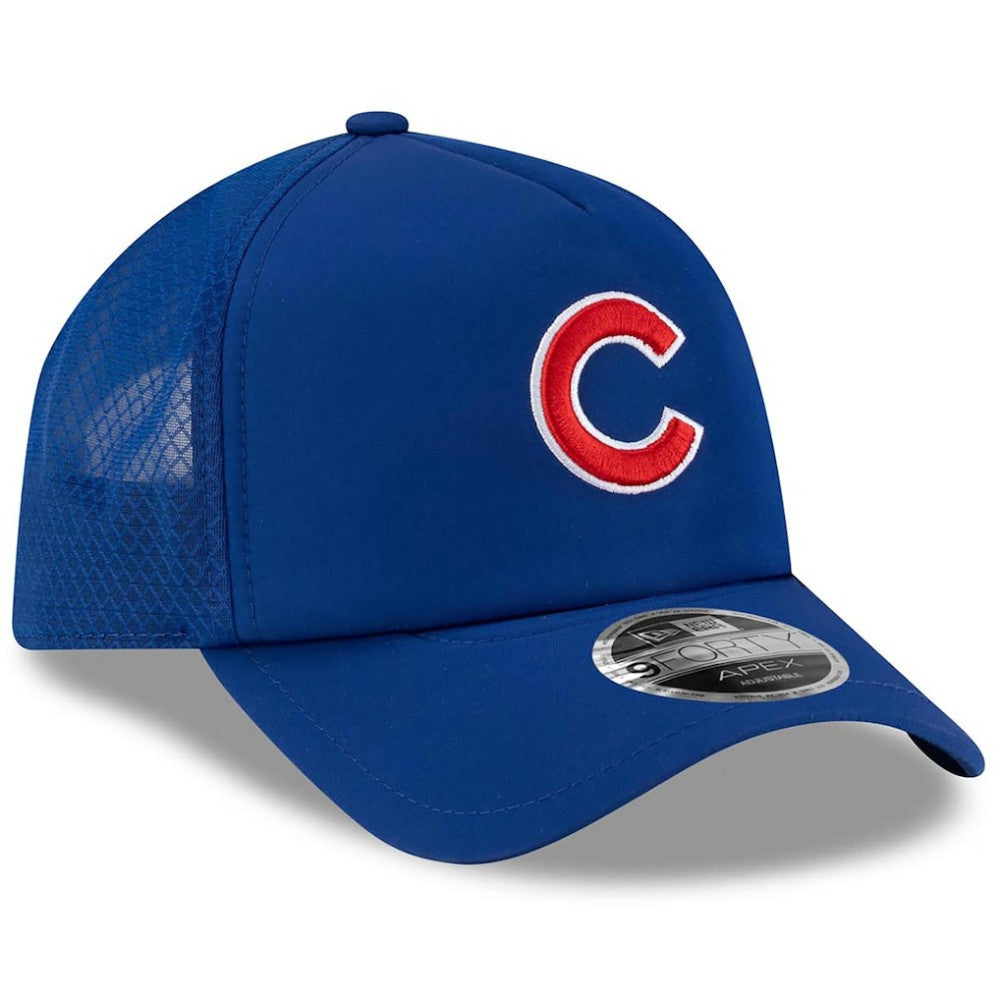 MLB Chicago Cubs New Era 2026 Batting Practice Apex 9FORTY Adjustable Trucker Hat