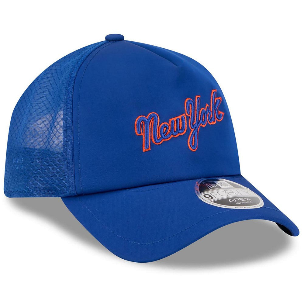MLB New York Mets New Era 2026 Batting Practice Apex 9FORTY Adjustable Trucker Hat
