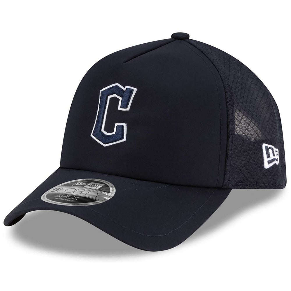 MLB Cleveland Guardians New Era 2026 Batting Practice Apex 9FORTY Adjustable Trucker Hat