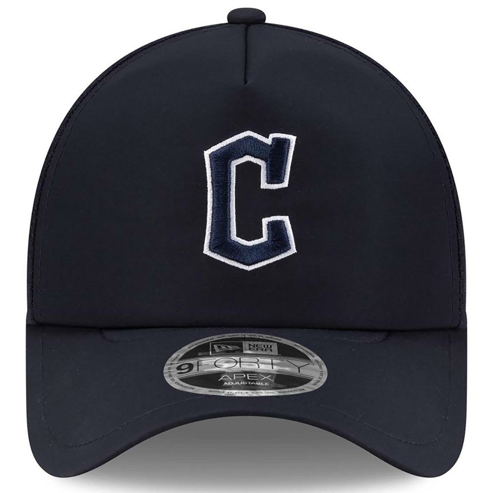 MLB Cleveland Guardians New Era 2026 Batting Practice Apex 9FORTY Adjustable Trucker Hat