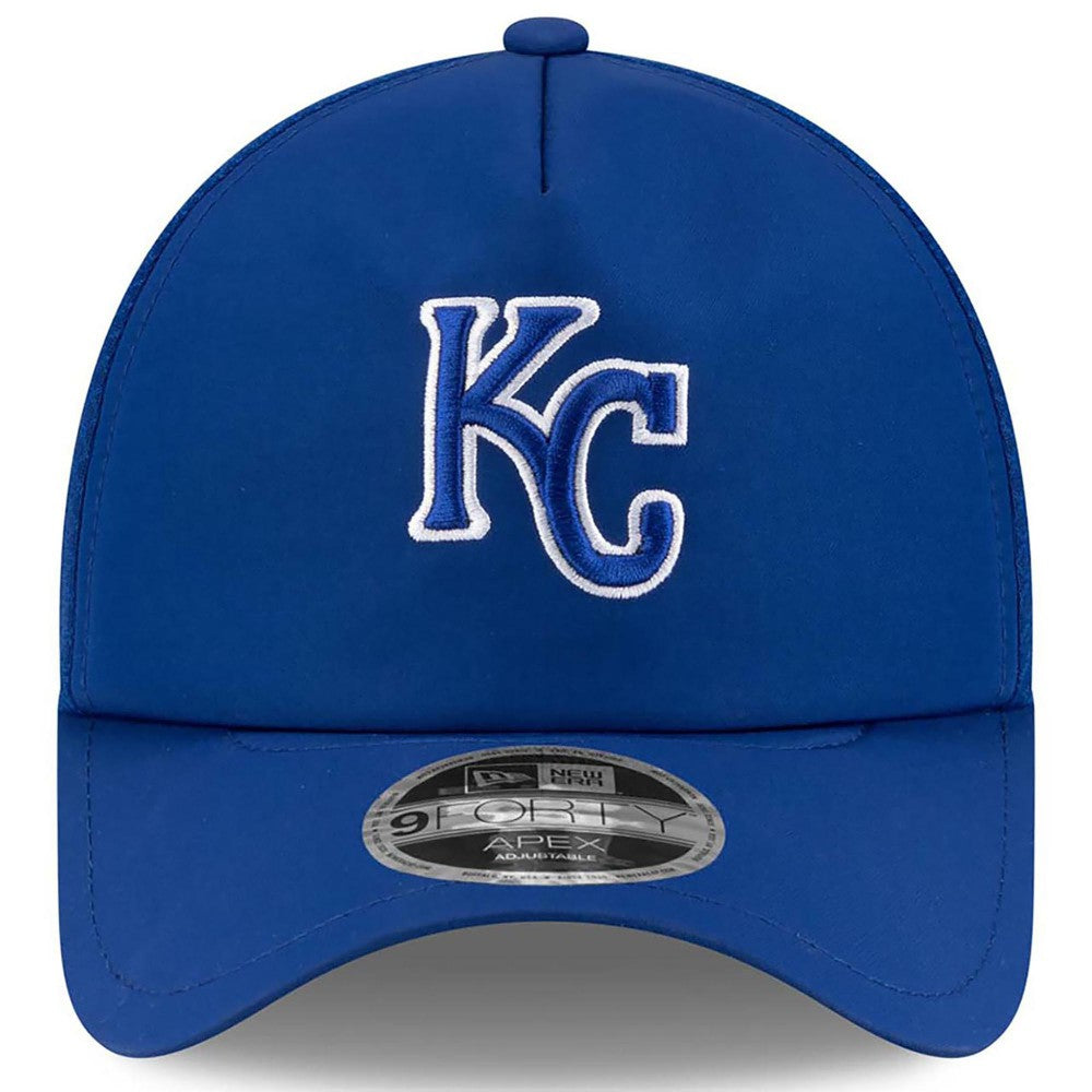MLB Kansas City Royals New Era 2026 Batting Practice Apex 9FORTY Adjustable Trucker Hat