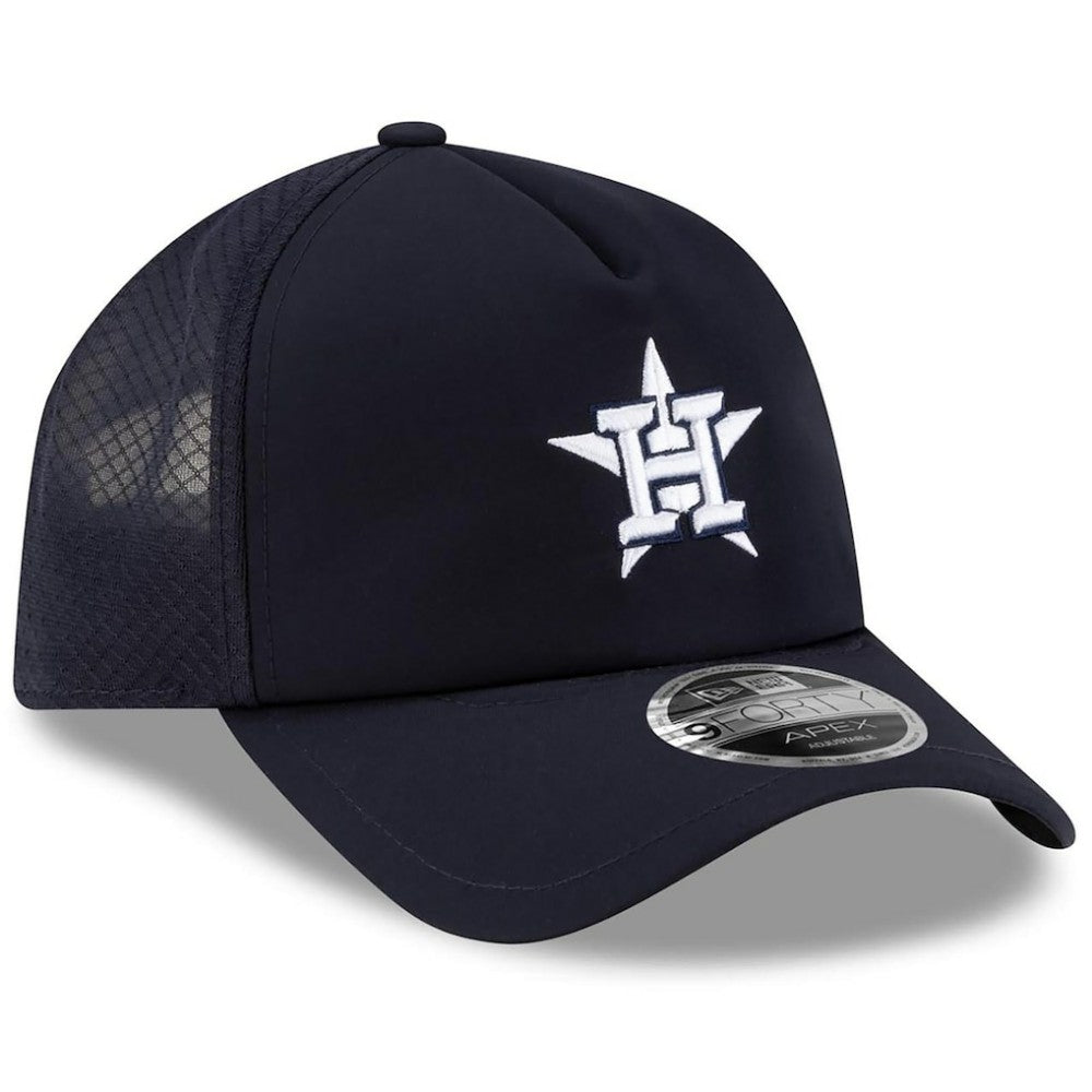MLB Houston Astros New Era 2026 Batting Practice Apex 9FORTY Adjustable Trucker Hat