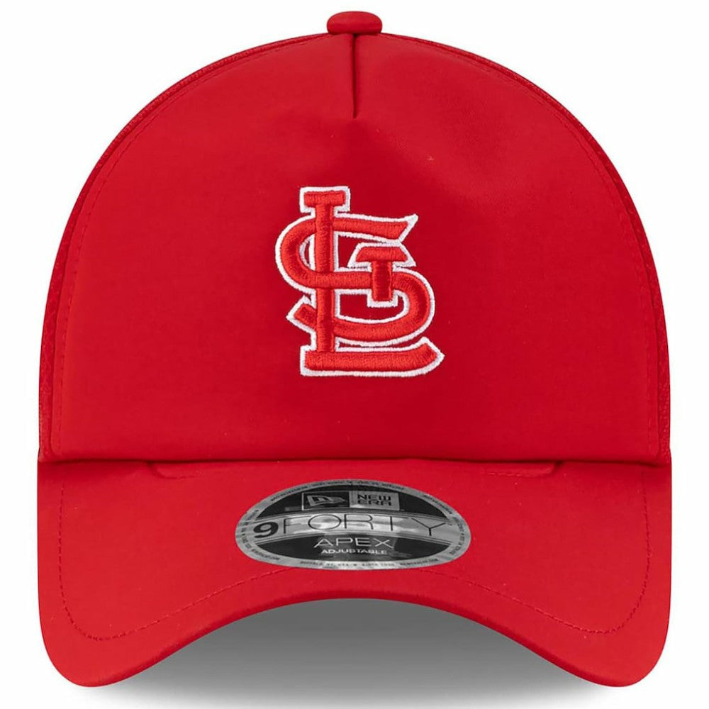 MLB St. Louis Cardinals New Era 2026 Batting Practice Apex 9FORTY Adjustable Trucker Hat