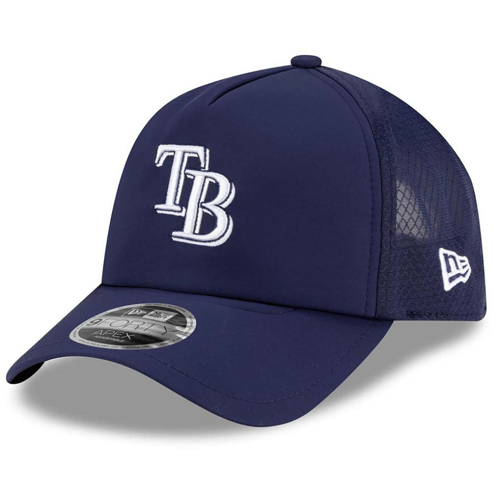 MLB Tampa Bay Rays New Era 2026 Batting Practice Apex 9FORTY Adjustable Trucker Hat