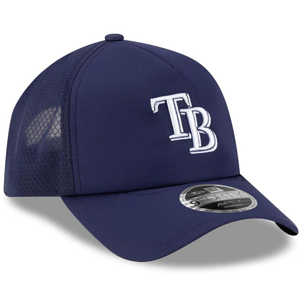MLB Tampa Bay Rays New Era 2026 Batting Practice Apex 9FORTY Adjustable Trucker Hat