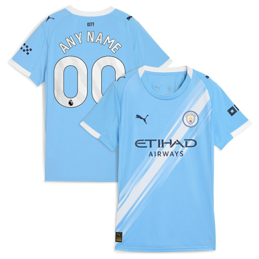 Manchester City Women's 2025/26 Home Replica Custom Jersey - Puma Sky Blue