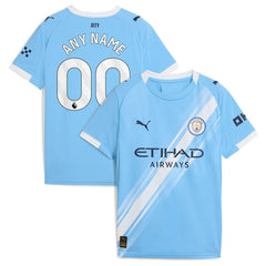 Manchester City Youth 2025/26 Home Replica Custom Jersey - Puma Sky Blue
