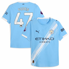 Phil Foden Manchester City 2025/26 Home Player Jersey - Puma Sky Blue