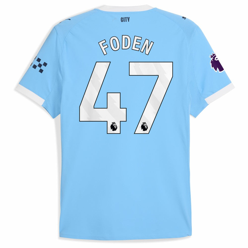Phil Foden Manchester City 2025/26 Home Player Jersey - Puma Sky Blue