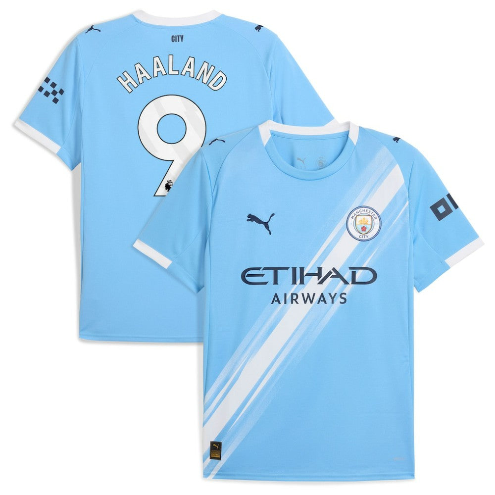 Erling Haaland Manchester City 2025/26 Home Replica Player Jersey - Puma Sky Blue