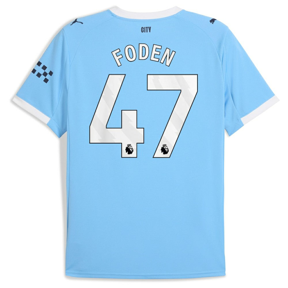 Phil Foden Manchester City 2025/26 Home Replica Player Jersey - Puma Sky Blue