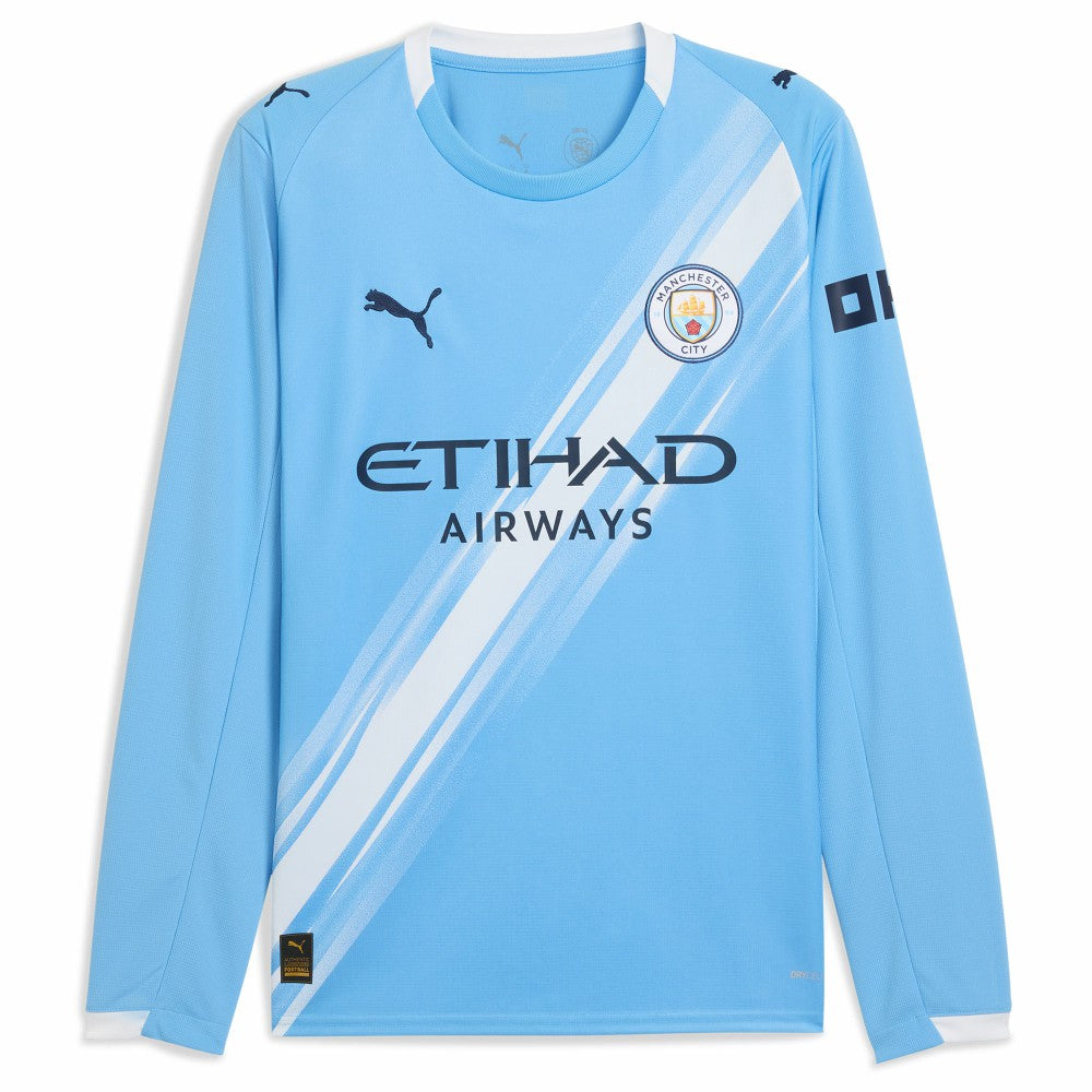 Phil Foden Manchester City 2025/26 Home Replica Long Sleeve Player Jersey - Puma Sky Blue