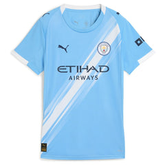 Erling Haaland Manchester City Women's 2025/26 Home Replica Player Jersey - Puma Sky Blue