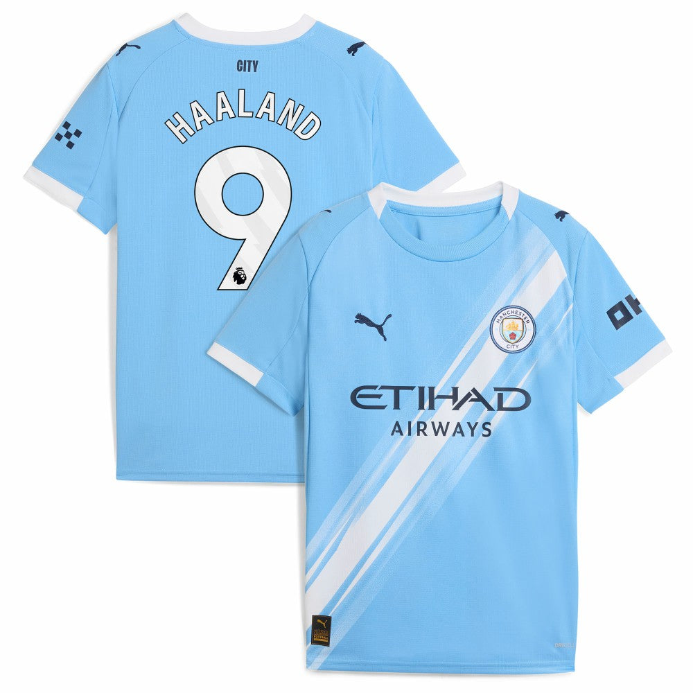 Erling Haaland Manchester City Youth 2025/26 Home Replica Player Jersey - Puma Sky Blue
