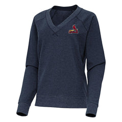 MLB St. Louis Cardinals Antigua Women's Varsity Tri-Blend V-Neck Long Sleeve T-Shirt