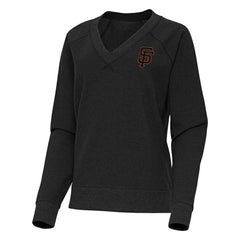 MLB San Francisco Giants Antigua Women's Varsity Tri-Blend V-Neck Long Sleeve T-Shirt