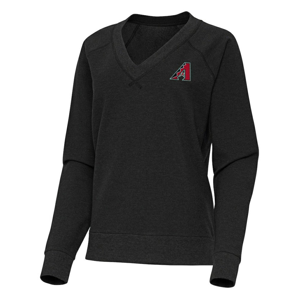 MLB Arizona Diamondbacks Antigua Women's Varsity Tri-Blend V-Neck Long Sleeve T-Shirt
