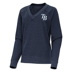 MLB Tampa Bay Rays Antigua Women's Varsity Tri-Blend V-Neck Long Sleeve T-Shirt