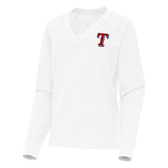 MLB Texas Rangers Antigua Women's Varsity Tri-Blend V-Neck Long Sleeve T-Shirt