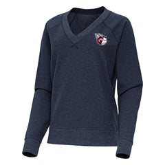 MLB Cleveland Guardians Antigua Women's Varsity Tri-Blend V-Neck Long Sleeve T-Shirt