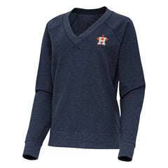MLB Houston Astros Antigua Women's Varsity Tri-Blend V-Neck Long Sleeve T-Shirt