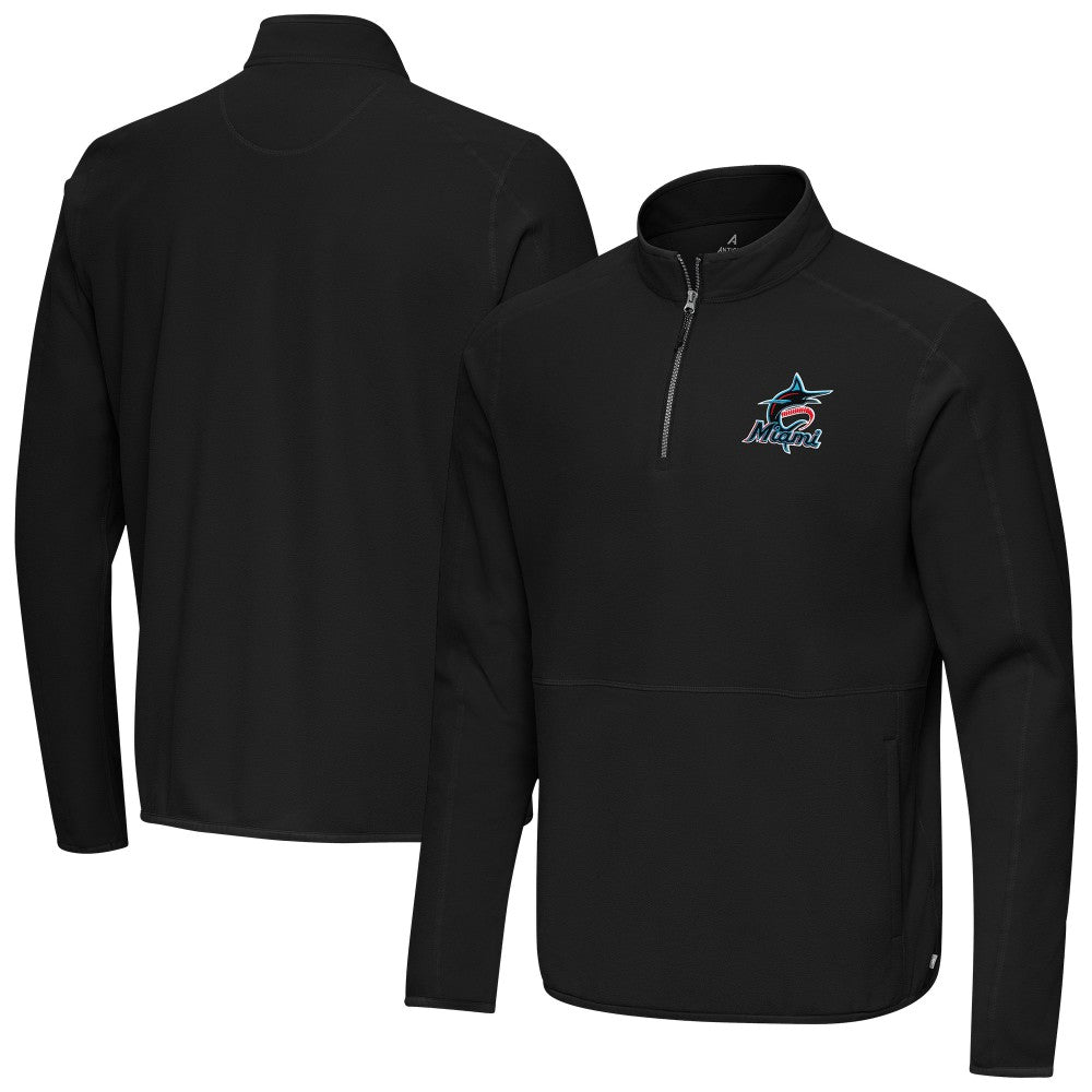 MLB Miami Marlins Antigua Step Up Quarter-Zip Pullover
