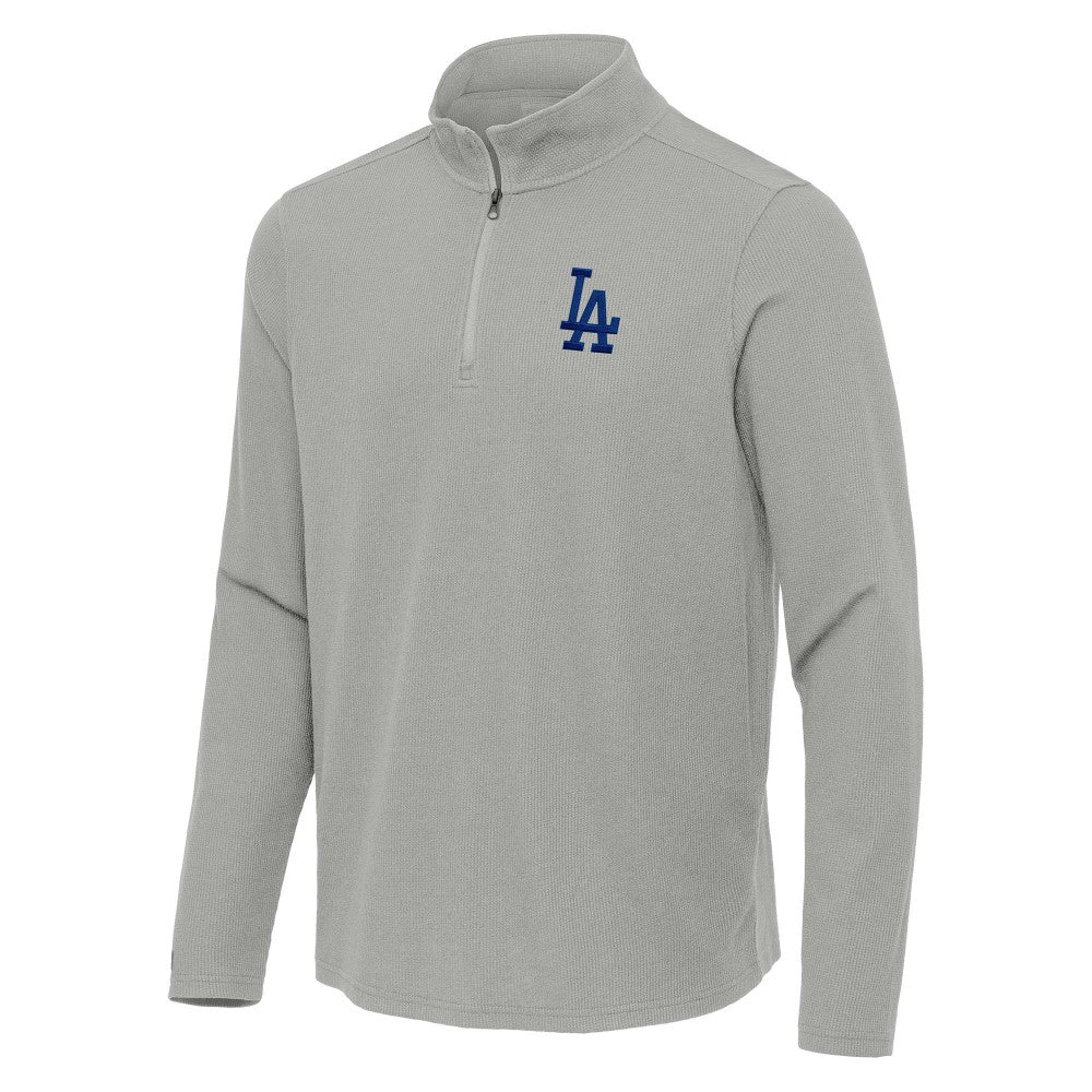 MLB Los Angeles Dodgers Antigua Sync Tri-Blend Quarter-Zip Pullover