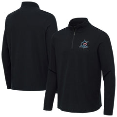 MLB Miami Marlins Antigua Sync Tri-Blend Quarter-Zip Pullover