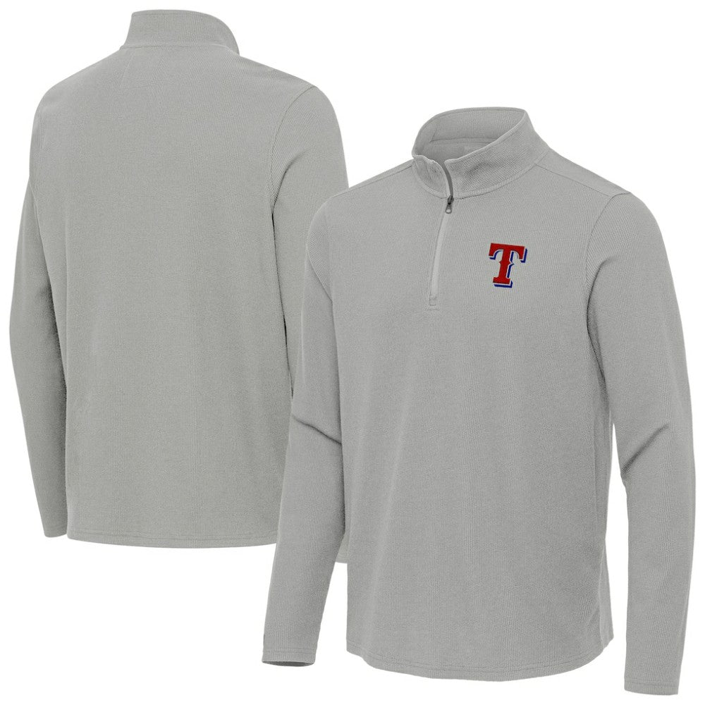 MLB Texas Rangers Antigua Sync Tri-Blend Quarter-Zip Pullover