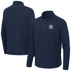 MLB New York Yankees Antigua Sync Tri-Blend Quarter-Zip Pullover