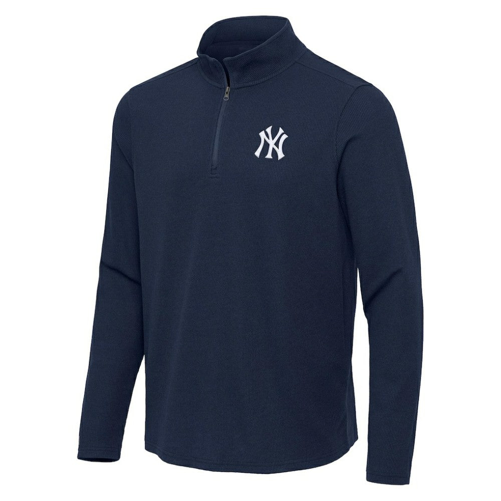 MLB New York Yankees Antigua Sync Tri-Blend Quarter-Zip Pullover