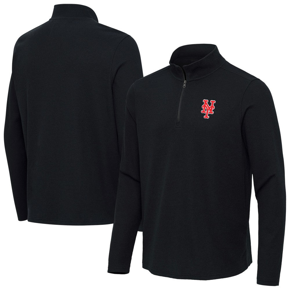 MLB New York Mets Antigua Sync Tri-Blend Quarter-Zip Pullover
