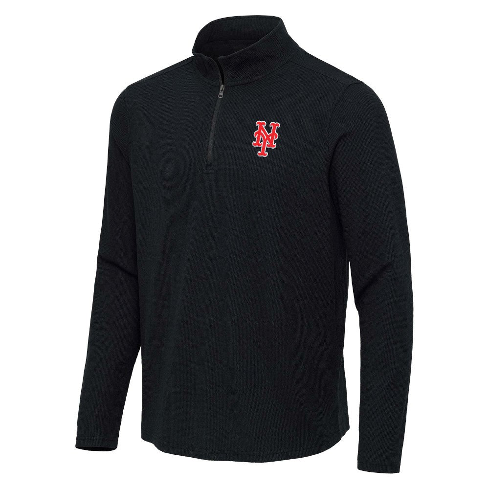 MLB New York Mets Antigua Sync Tri-Blend Quarter-Zip Pullover