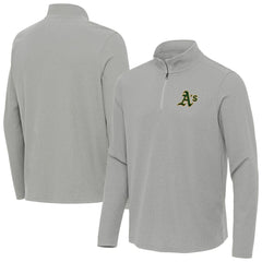 MLB Athletics Antigua Sync Tri-Blend Quarter-Zip Pullover